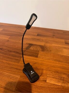 Black Clip-On LED Reading Light